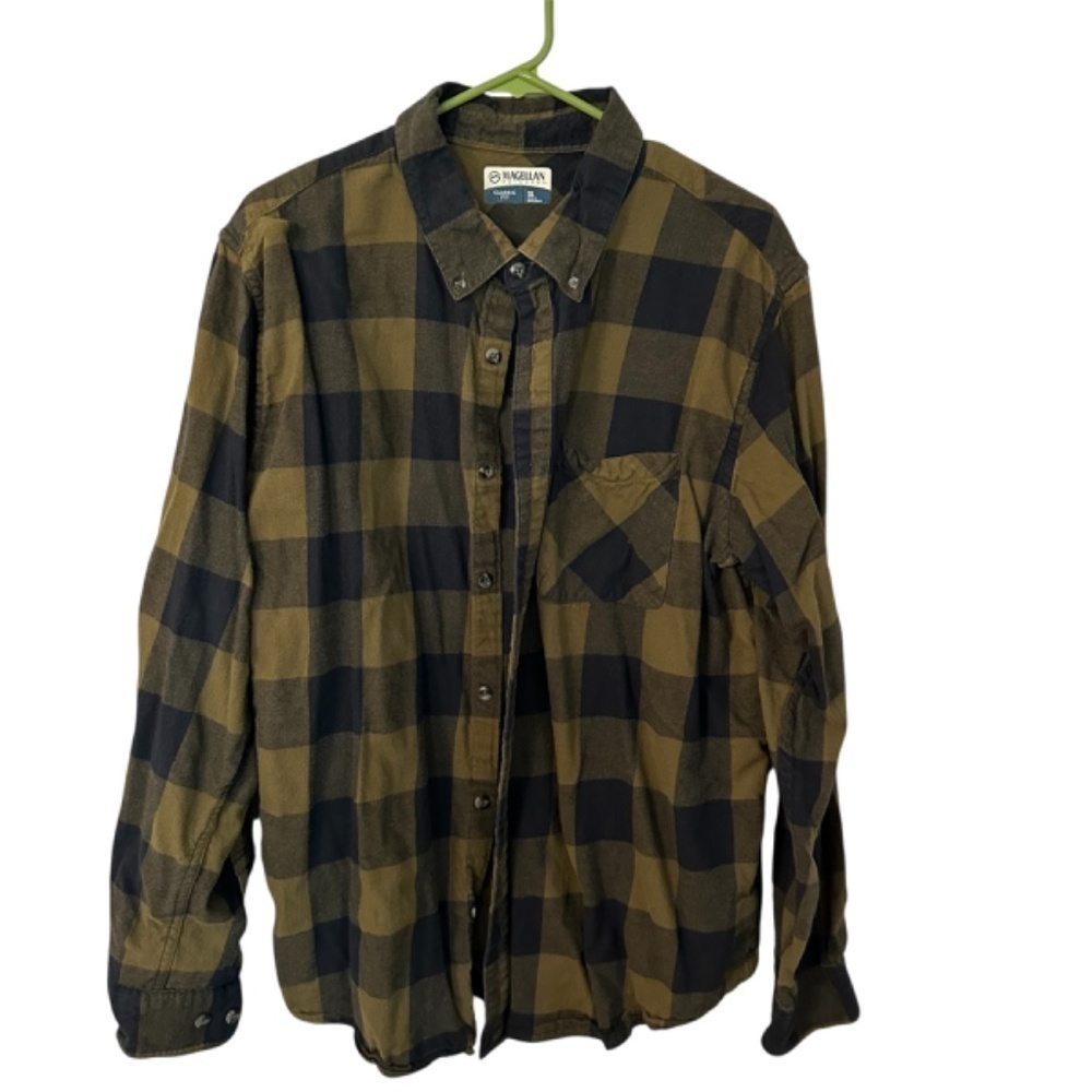 Magellan Outdoors Men’s Classic Fit Long Sleeve Plaid Button Up Shirt Sz XL GUC